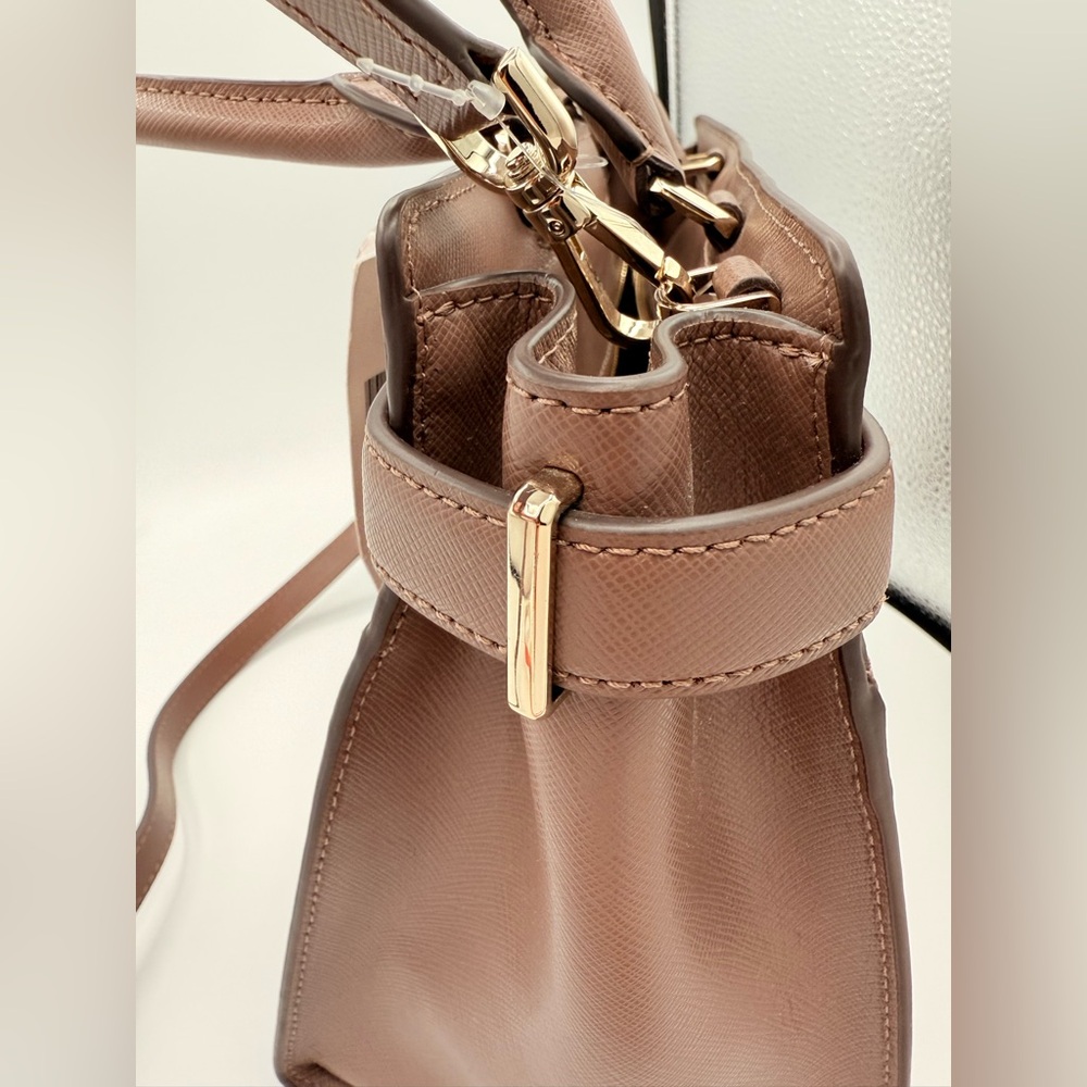 Kate Spade medium satchel Staci Brown Leather Handbag NWT - Picture 11 of 12